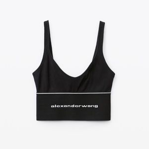 ALEXANDER WANG LOGO ELASTIC BRA